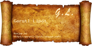 Gerstl Lipót névjegykártya